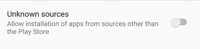 Android unknown sources