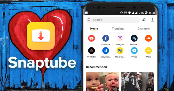 Snaptube App Home Page